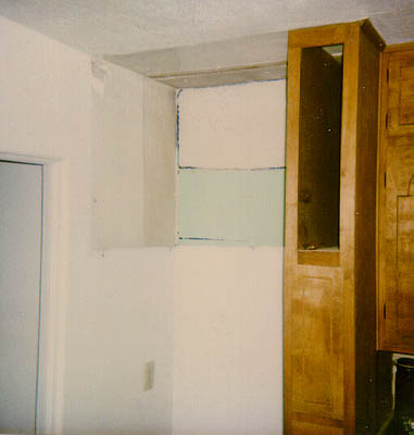 Cabinet removed