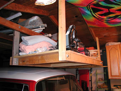 Shelf over the van